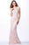 JVN33578 Cap Sleeve Embellished Lace Sheath Gown