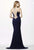 Bejeweled Illusion Jewel Neck Jersey Sheath Dress JVN33846