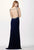 JVN33860 Plunging Sweetheart Jeweled Sheath Gown