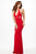 Long Halter Neck Jersey Sheath Dress JVN33908 JVN33908
