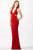 Long Halter Neck Jersey Sheath Dress JVN33908 JVN33908
