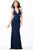 Long Halter Neck Jersey Sheath Dress JVN33908 JVN33908