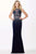 Beaded High Neck Jersey Sheath Dress JVN34013