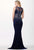 Beaded High Neck Jersey Sheath Dress JVN34013