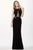 JVN36880 Sleeveless Illusion Cutout Fitted Dress
