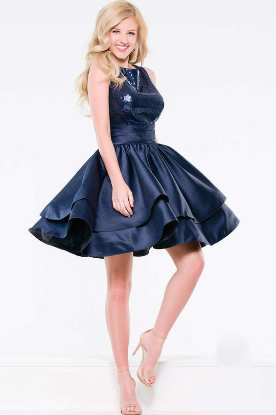Short Dress with Tiered Skirt JVN37597