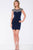 JVN41533 Lattice Beaded Cap Sleeve Short Dress