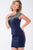 JVN41533 Lattice Beaded Cap Sleeve Short Dress