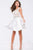 Lace and Bead Embellished Scoop Neck Mikado A-line Dress JVN41672