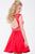 Lace and Bead Embellished Scoop Neck Mikado A-line Dress JVN41672