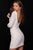 JVN41692 Long Sleeve Beaded Lace Fitted Short Dress
