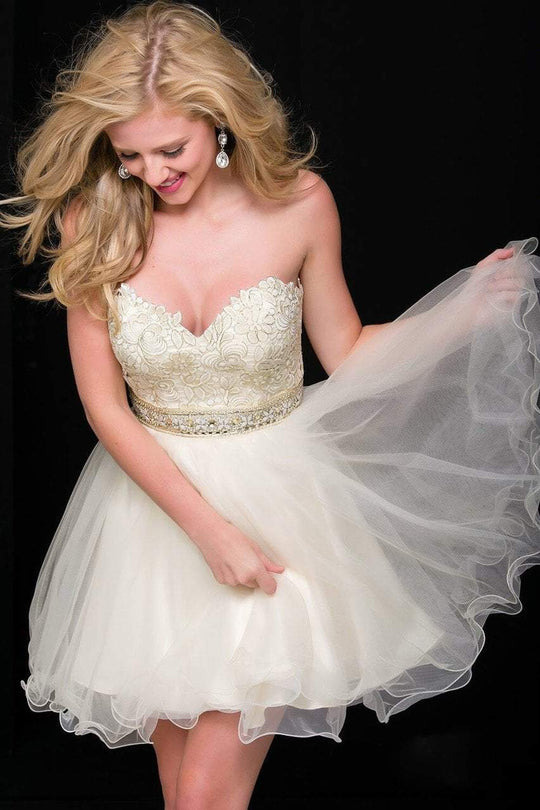 Cocktail Dress with Embellished Waistband JVN42426