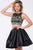 JVN45577 Two-Piece Beaded Satin Short Dress