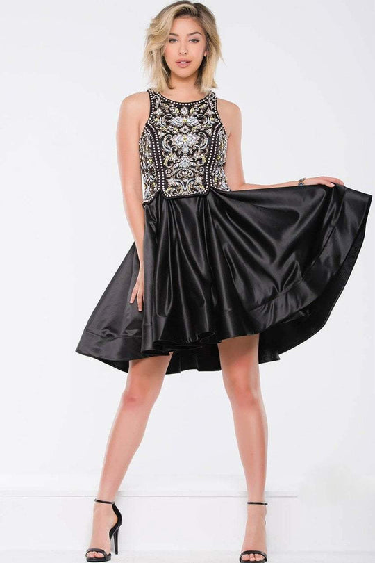 Sleeveless Cocktail Dress with Beaded Bodice JVN45585