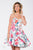 Charming Multi-Color Print Short Dress JVN45669