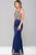 V-Neck Fitted Long Dress JVN46281