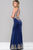 V-Neck Fitted Long Dress JVN46281
