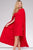 Jersey Cape Bateau Sheath Cocktail Dress JVN46626