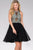 Jovani JVN47971 Beaded Halter Cocktail Dress in Black 