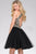 Jovani JVN47971 Beaded Halter Cocktail Dress in Black 