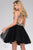 Jovani JVN47971 Beaded Halter Cocktail Dress in Black 