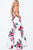 JVN59146 V-neck Side Cutouts Floral A-line Gown