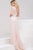 JVN60007 Beaded Cap Sleeves Fitted Evening Dress