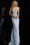 Jovani - Beaded Deep V-neck Mermaid Dress JVN68317 In Blue