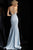 Jovani - Beaded Deep V-neck Mermaid Dress JVN68317 - 1 pc Fuchsia in Size 4 and 1 pc Light Blue in Size 12 Available