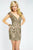 Stunning Illusion Cap Sleeves Prom Dress in V-Neckline JVN81112