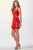 Pretty Short Dress with Sheer Patterns JVN905605