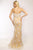 JVN92589 Strapless Scalloped Trumpet Gown