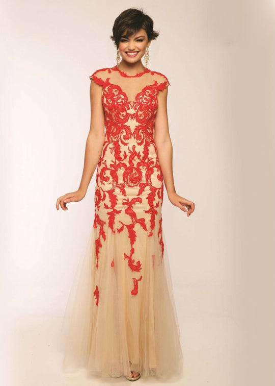 Long Lace Mermaid Dress JVN94001