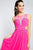 Sheer and Ruched Bodice A-line Evening Dress  JVN94209