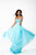 JVN98311 Strapless Crystal Ornate Bodice Gown