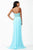 JVN98311 Strapless Crystal Ornate Bodice Gown