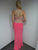 Embellished Illusion Jewel Neckline Column Evening Dress  JVNP31433