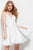 Jovani Sleeveless V-Neck A-Line Cocktail Dress 51788 - 1 pc Off White/Silver In Size 4 Available In White and Silver