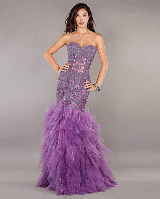 Glittering Strapless Sweetheart Corset Mermaid Gown 1267