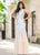 Lace Embellished Illusion Jewel Neck Tulle Trumpet Dress 24551