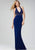 Sultry Halter Cutout Sheath Gown 26872