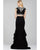 Classy Art Deco Two-Piece Bateau Trumpet Gown 28901