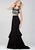 Classy Art Deco Two-Piece Bateau Trumpet Gown 28901