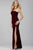 Statuesque Asymmetrical Sheath Gown with Side Slit 29377