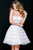 Dainty Strapless Straight-Across A-Line Cocktail Dress 33668