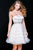 Dainty Strapless Straight-Across A-Line Cocktail Dress 33668