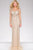 Embellished  Long Sleeve Illusion Dress 39844
