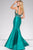 Crystal Ornate Bateau Mermaid Satin Gown 42414