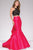 Black And Fuchsia Two-Piece Mermaid Prom Dress 42491