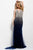 42700 Embellished Deep V-neck Trumpet Dress